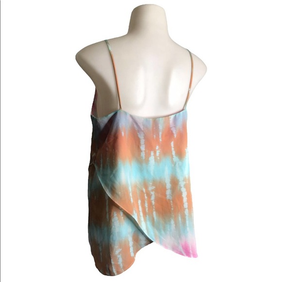 Soprano | Fun bright tie dye colorful spaghetti strap asymmetrical top - Picture 4 of 7
